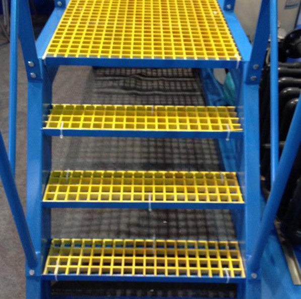 Sarı Geçit FRP Izgara Kaymaz Fiberglas Izgara Panelleri 30 * 30mm Boyut