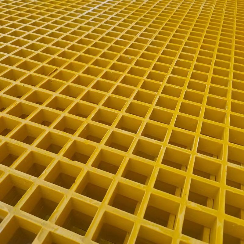 Elektroplating Plant Walkway 38*38*30mm FRP ızgaraları kullanın Özel Boyut ve Renk