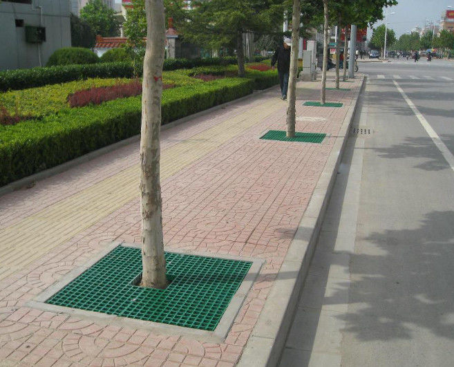 Platform veya yürüyüş yolu kullanımı için yeşil FRP ızgara ve özelleştirilmiş boyut ve renk